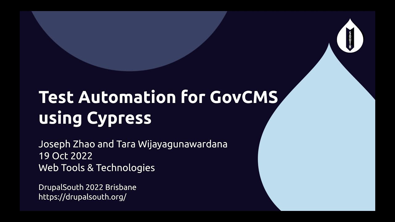 Test Automation for GovCMS using Cypress