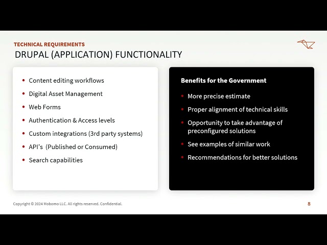 Drupal requirements for more accurate RFP's and responses