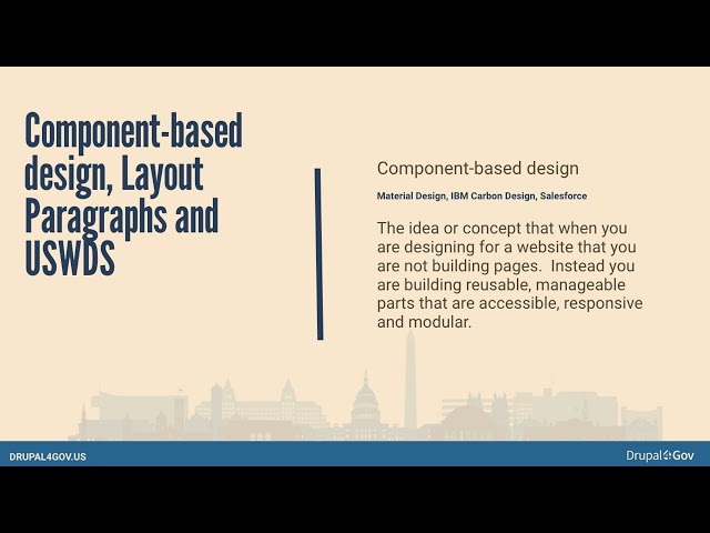 Component-based design using Layout Paragraphs and the U.S. Web Design System