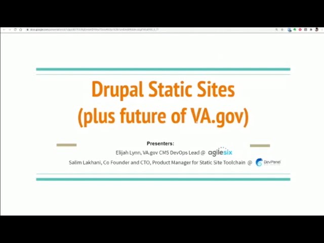 Drupal Static Sites (plus future of VA.gov)