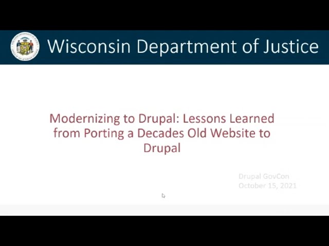 Modernizing to Drupal: Lessons from Porting an Old Website