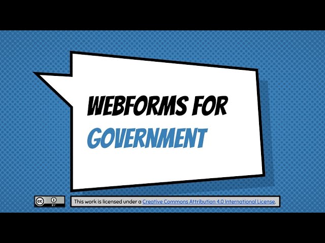 Webforms for government